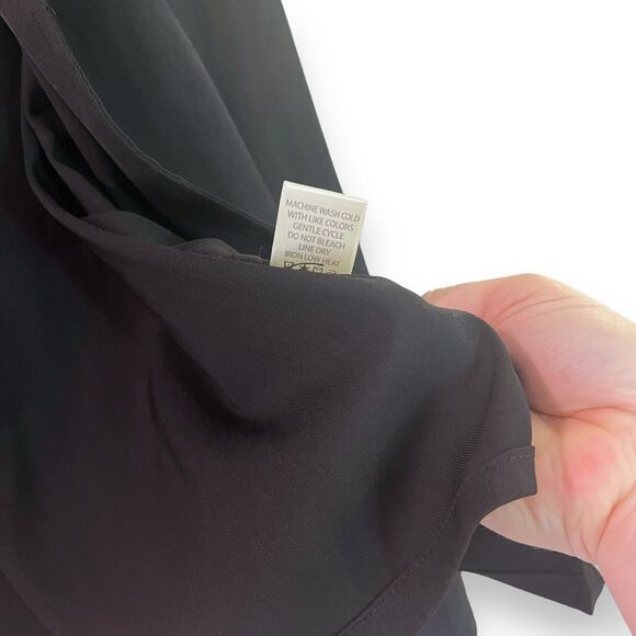 Good American Blazer Jacket Size 1 (S) Open Front Drapey Unlined Pockets 2712G23 - Picture 5 of 6